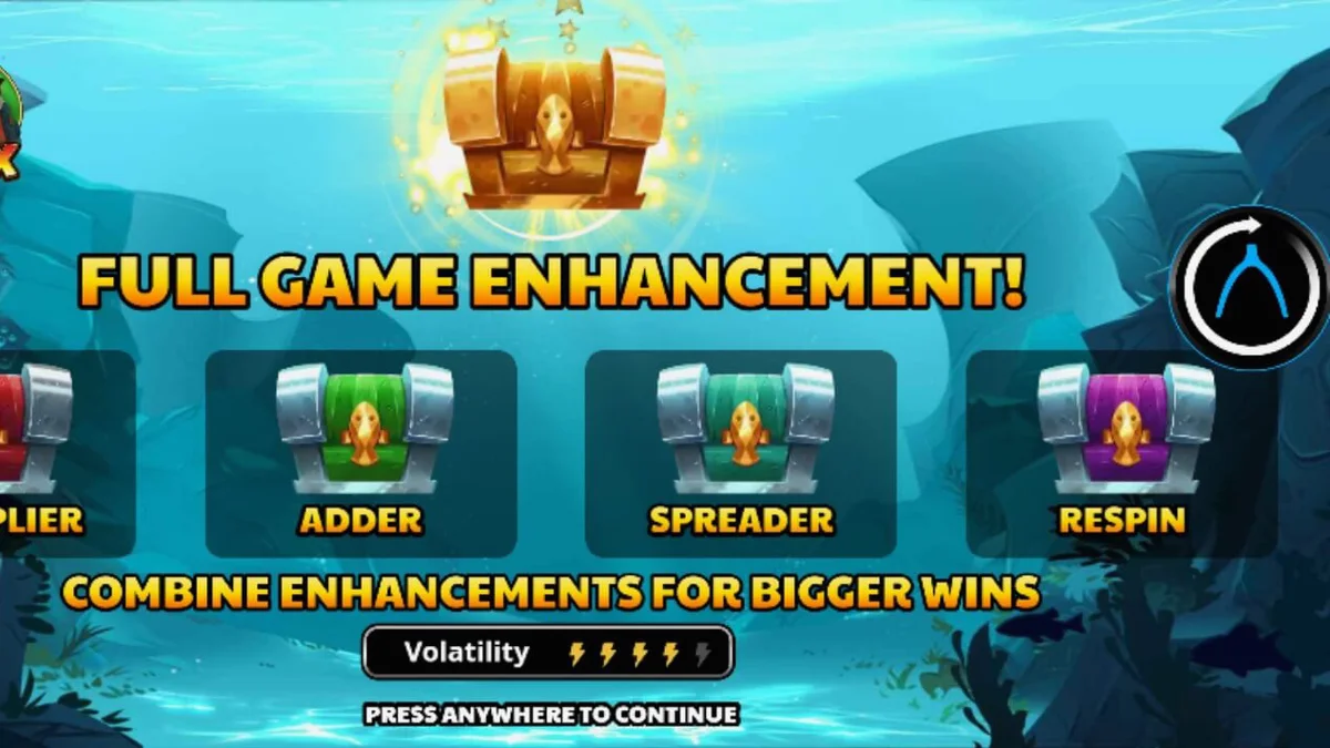 Makulay na underwater carnival theme ng Fatter Fish Festival slot